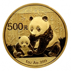 Золотая монета Китая 500 юаней "Панда" 31,1 грамм 2012 год